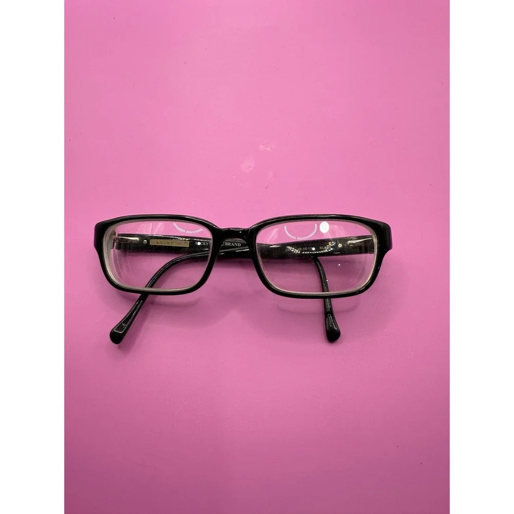 Lucky Brand‎ ZAK Black Eyeglasses Frames 48-16-130 Square Fashion Eyewear